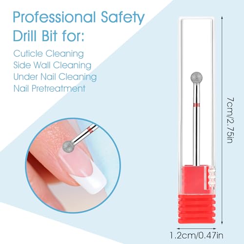 Dimeho Diamond Ball Nail Drill Bit for Cuticle Cleaning and Manicure