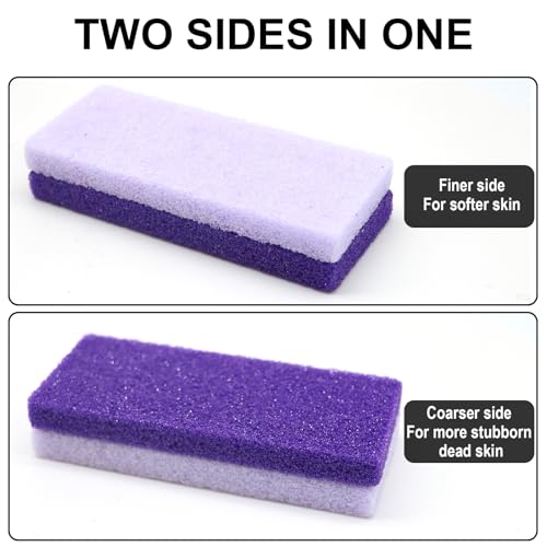 Foot Pumice Stone 2-Pack Callus Remover & Scrubber for Feet, Purple