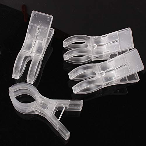 WARMBUY Heavy Duty Clear Plastic Towel Clips - 8 Pack