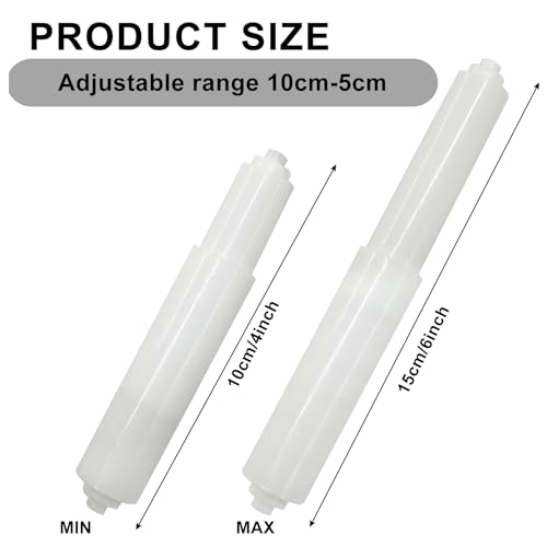 Moicstiy 2 Pack Toilet Paper Holder Spring Rod Replacement - Fits Standard Sizes