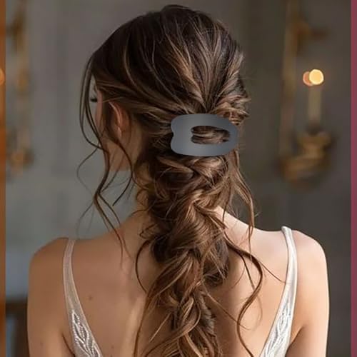 DANRENPANG 4 PCS Flat Claw Clips, Large Lay Flat Hair Clips for Thick and Thin Hair