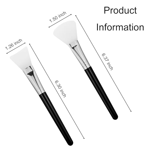 Kootinn Silicone Face Mask Brush Applicator Set - 4 Pcs Black