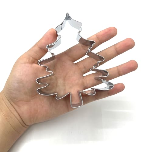Christmas Tree Cookie Cutter - 4.3 Inch Food Safe Stainless Steel