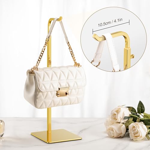 Adjustable Gold Table Banner Stand & Purse Holder - Sleek Design