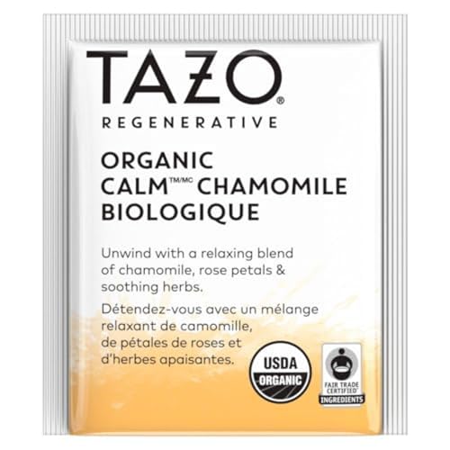 TAZO Calm Chamomile Herbal Tea Bags - 96 Count (16 Bags x 6 Packs)