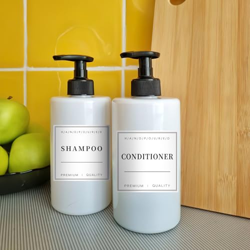 TESWEY 12PCS Waterproof Bathroom Organization Labels Stickers