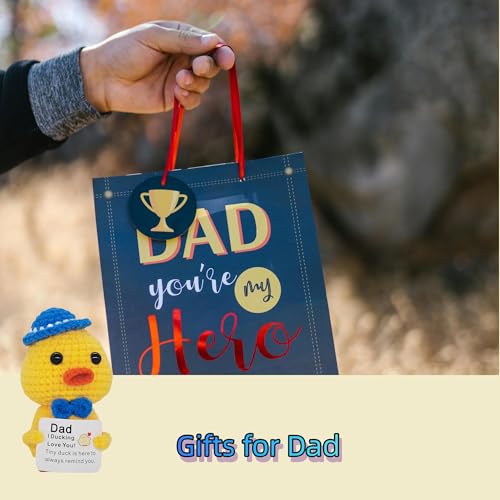 Handmade Crochet Mini Duck for Dad | Funny Birthday Gift