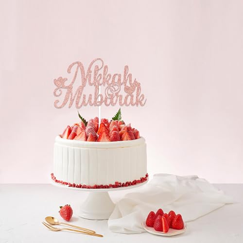 Nikkah Mubarak Cake Topper for Eid & Wedding Celebrations