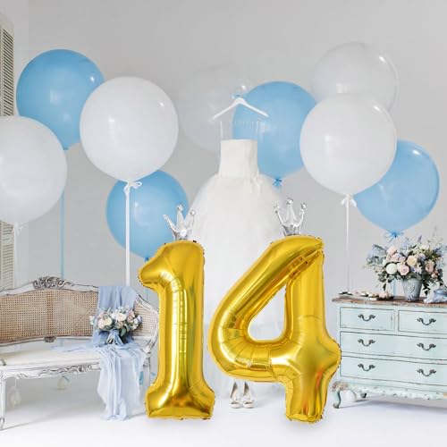 40 Inch Gold Number 3 Crown Balloon for 3rd Birthday & Weddings