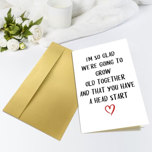 Funny Grow Old Birthday Card for Husband - Humorous Husband Birthday Card from Wife - Husband Birthday Variation