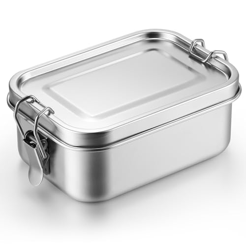 Umigy Stainless Steel Bento Box, 550ml Leak-Proof Metal Lunch Container