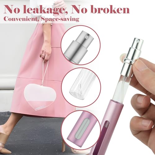 OBSGUMU 4-Pack Refillable Mini Perfume Travel Atomizer 5ml Spray Bottles