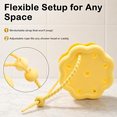 NEDLEDK Silicone Shower Steamer Holder - Adjustable Hanging Tray (Purple)
