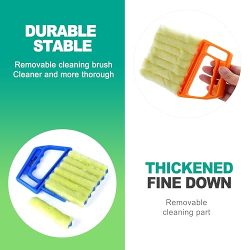 7-Finger Blind Cleaner Tool Set - 4-Pack Dusting Brush Kit