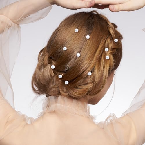 50 Pcs Wedding Pearl Hair Pins Bridal U-Shaped White Hair Accessories