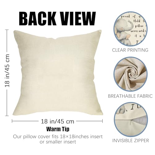 To My Daughter Decorative Throw Pillow Cover - 18" x 18"