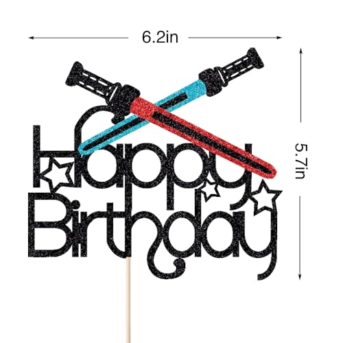 Alien War Happy Birthday Cake Topper - Birthday 7 Edition