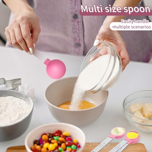 Stainless Steel Measuring Cups and Spoons Set - 8 Sizes, Nesting Design