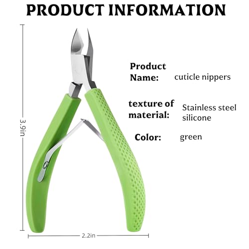 Cuticle Nipper with Anti-Slip Silicone Handle and Precision Blade