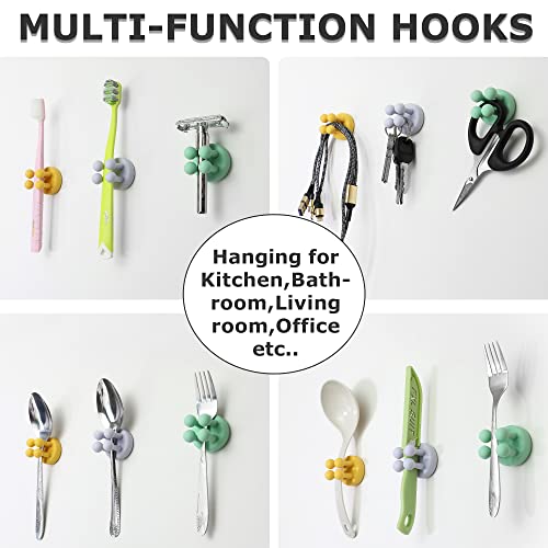 Black Silicone Toothbrush Holder - Multi-Function Wall Hook