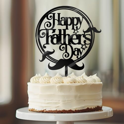 Happy Father's Day Acrylic Cake Topper - Best Dad Decoration