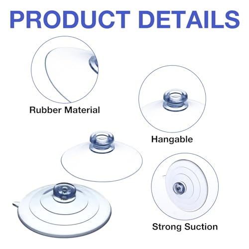 Suction Cup Sponge Holder Replacement Set - 8 Pcs, 2 & 2.5 Inch