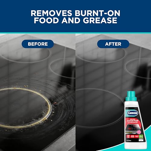 Carbona Ceramic Cooktop Cleaner - Non-Abrasive Grease Remover, 16.8 Fl Oz
