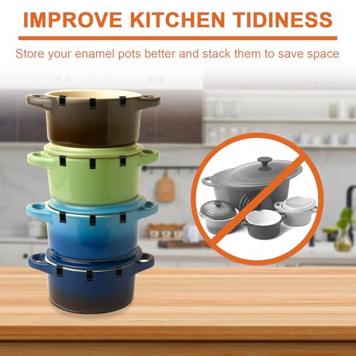 Gosknor 12pcs Dutch Oven Lid Protector Clips - Silicone Kitchen Accessories
