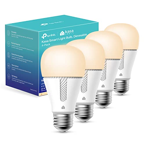 Kasa Smart Dimmable LED Light Bulbs, 9W, 800 Lumens, Voice Control