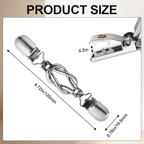 2 Pcs Waist Cincher Clips - Stylish Gold & Silver Shawl Fasteners