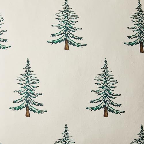 Winter Tree Christmas Pillow Covers, 18x18 Inch Cotton Set of 2