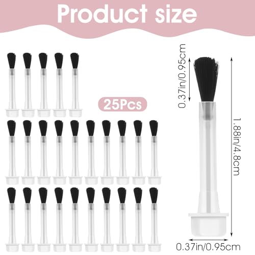 Ptwola 25pcs Disposable Nail Polish Dip Powder Replacement Brush Kit
