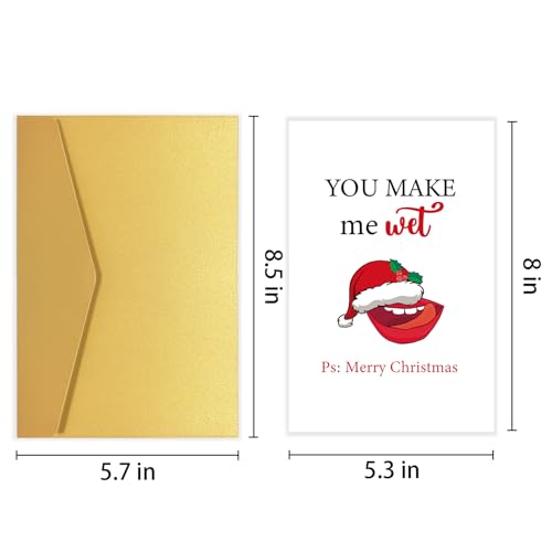 Goroar Naughty Dirty Christmas Card for Husband, Funny Holiday Card