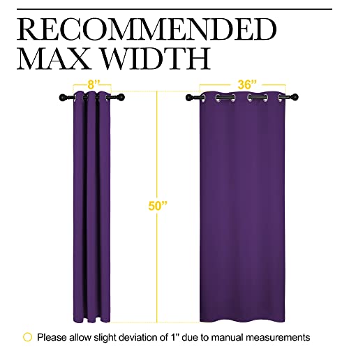 NICETOWN Purple Blackout Curtains - Thermal Insulated Drapes (Set of 2, 42x50 Inch)