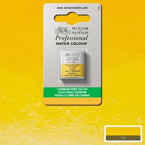Winsor & Newton Professional Watercolor Half Pan - Cadmium-Free Yellow