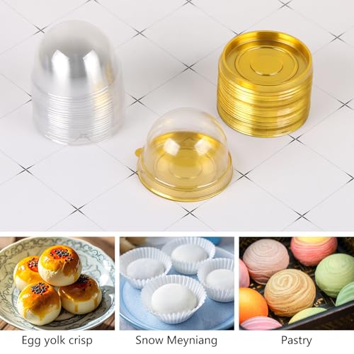 Mini Clear Plastic Cake Containers - 20 Pack for Cupcakes & Desserts
