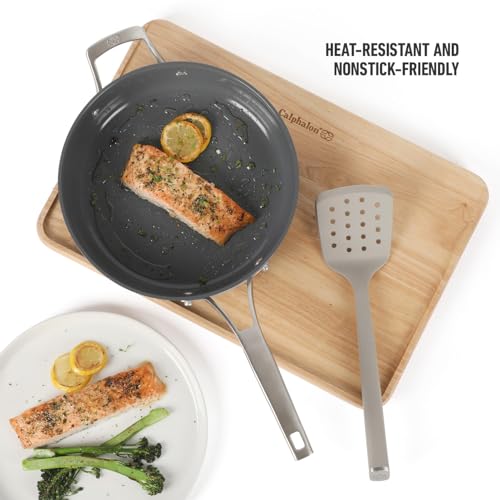 Calphalon Silicone Slotted Turner - Heat-Resistant, Nonstick Safe Spatula