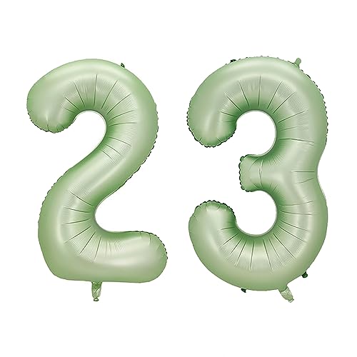 40 Inch Olive Green Number 23 Balloon for Birthday & Party Decor