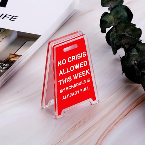 Funny Boss Desk Sign - Office Humor Decor for Boss's Day Gifts