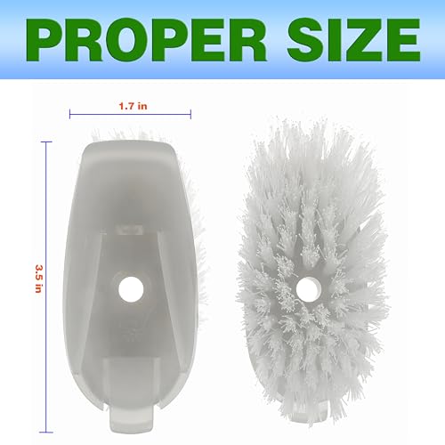 4-Pack Grey Soap Dispensing Dish Brush Refills for Kitchen & Bathroom
