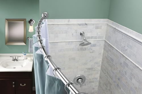 Moen Chrome Shower Curtain Rings - Pack of 12 for Smooth Rolling