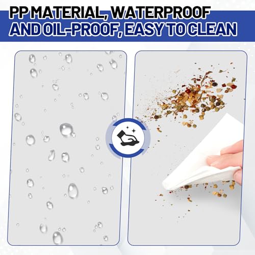 Sliner 4 Pcs Waterproof Plastic Shelf Liners for 11.8 x 16.6 Inch Wire Shelves, Clear