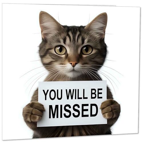 Leaving Card for Colleague - Funny Cat Farewell & New Job Card