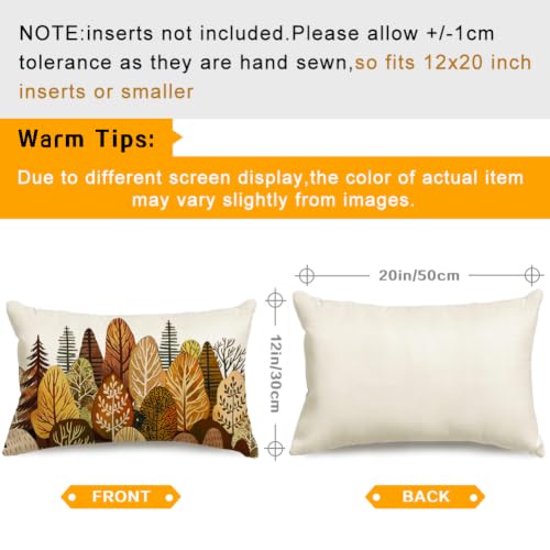 RABUSOFA Autumn Tree Pillow Cover 12x20 Farmhouse Decor Outdoor
