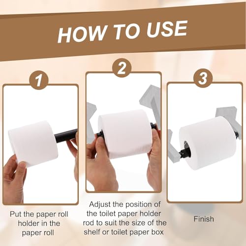 Stainless Steel Toilet Paper Holder Replacement Rod - Gold, 6.5" to 4.33"
