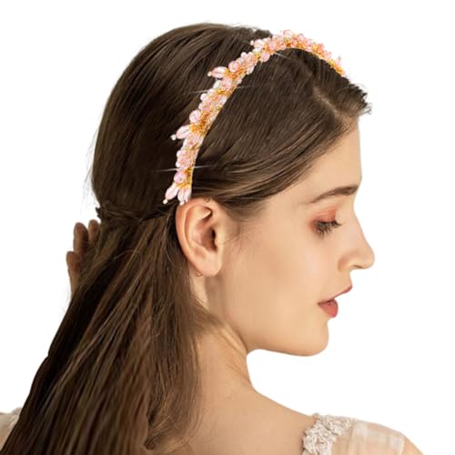 Wosois Rhinestone Crystal Headband Sparkle Wave Hair Band for Women