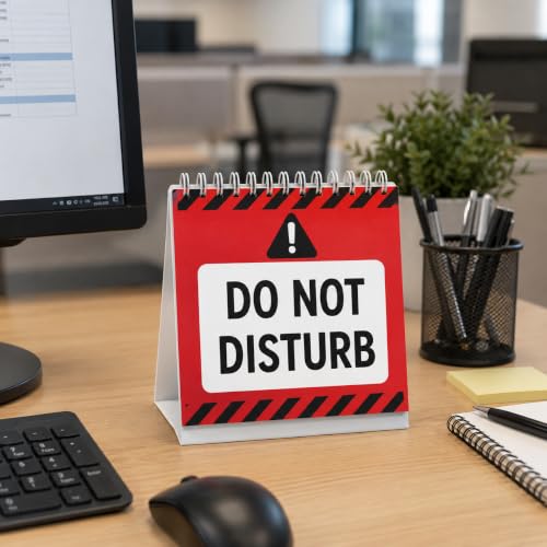 Funny Desk Sign with 33 Flip-Over Messages – Unique Office Cubicle Decor