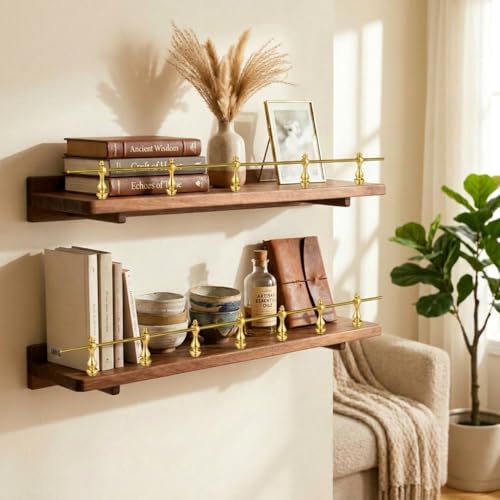 Gold Metal Shelf Rail Connectors for Bookcases & Furniture - 8 Pack