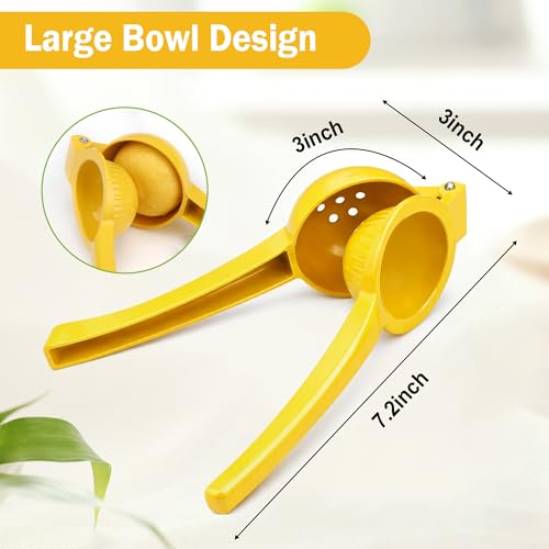 YC Kitchen Manual Lemon Juicer - Metal Handheld Citrus Squeezer for Lemons & Limes