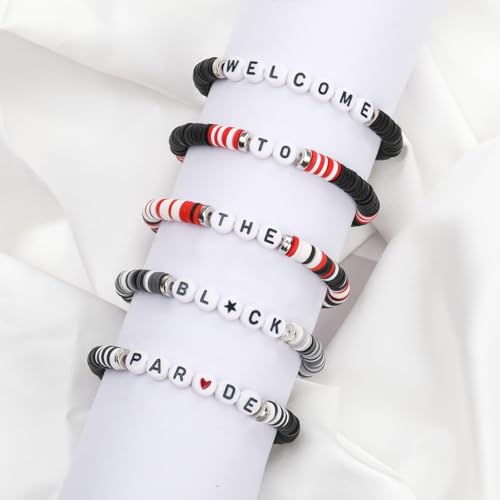 IDesign Punk Rock Black Bracelet Set - Concert & Party Jewelry - Welcome